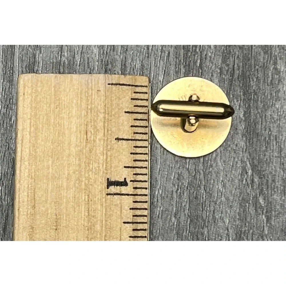 Vintage SWANK Gold Tone Geometric Pattern Bullet Back Cufflinks Men's Jewelry